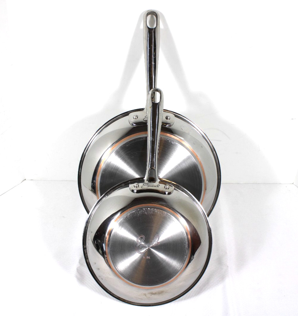 Emeril 8 & 10″ inch Stainless Steel Copper Core Frying Pan Saute Skillet