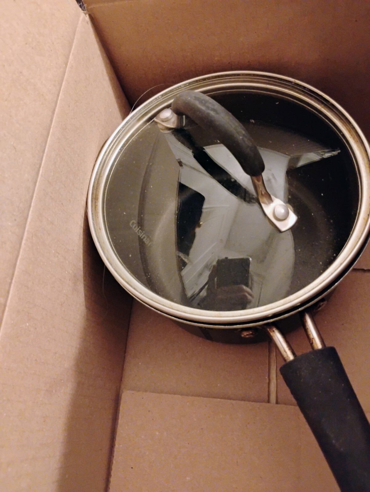 Cuisinart Advantage #5519-16 BK Black Cookware 2 Qt Saucepan W/ GLASS Cover LID
