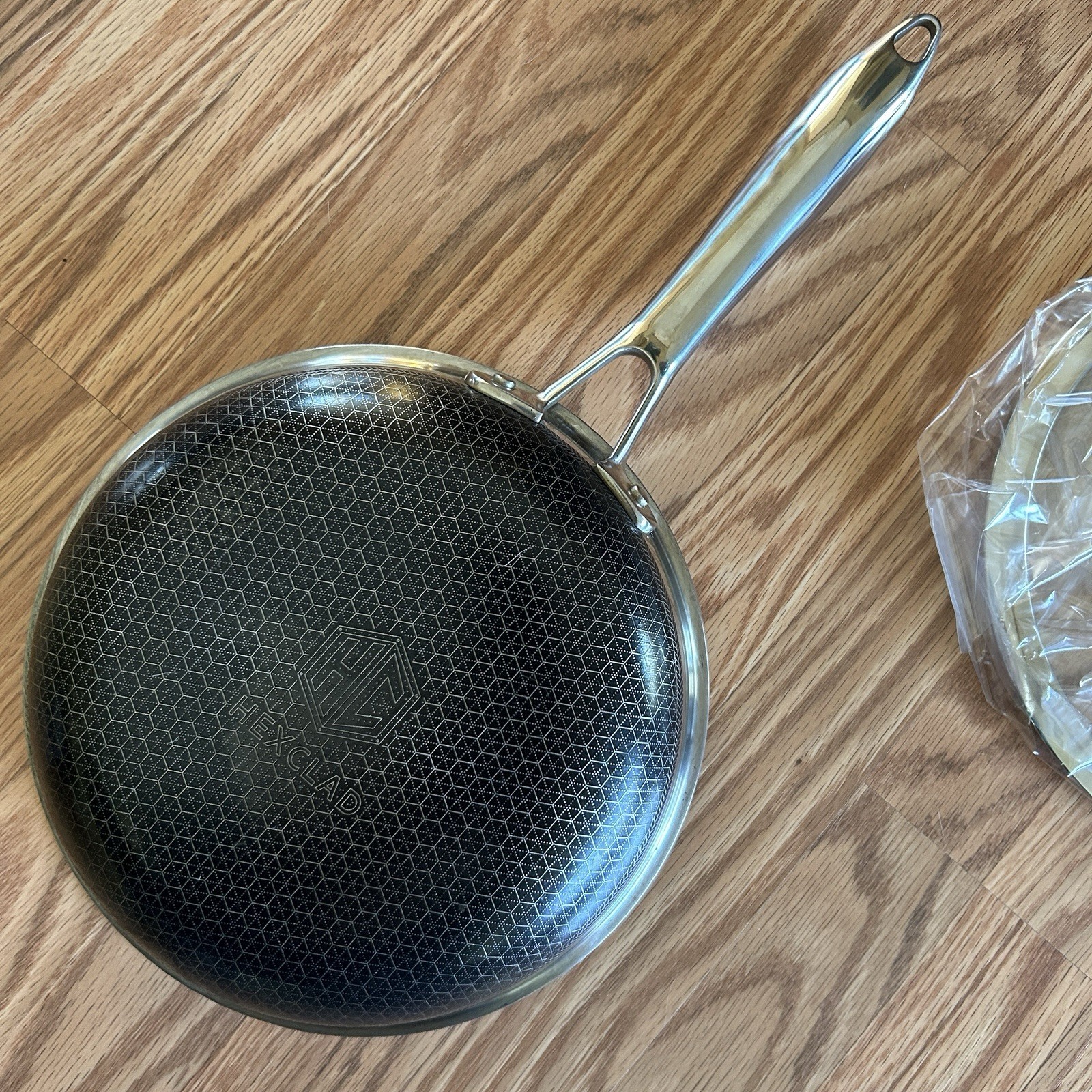 GENTLY USED HEXCLAD 8″ Fry Pan Hybrid Stainless Steel Frying Pan with Lid