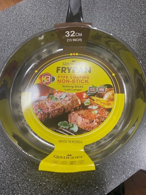 5 Frypans QUEENSENSE- PTFE Coating Non Stick Made in Korea 9, 10, 11, 12, 13 in