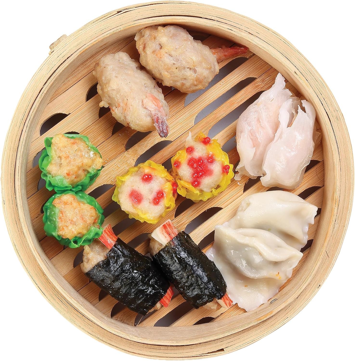 Bamboo Food Steamer W/ Lid 100% Natural Bamboo Basket Steamers Cooking Dumplings