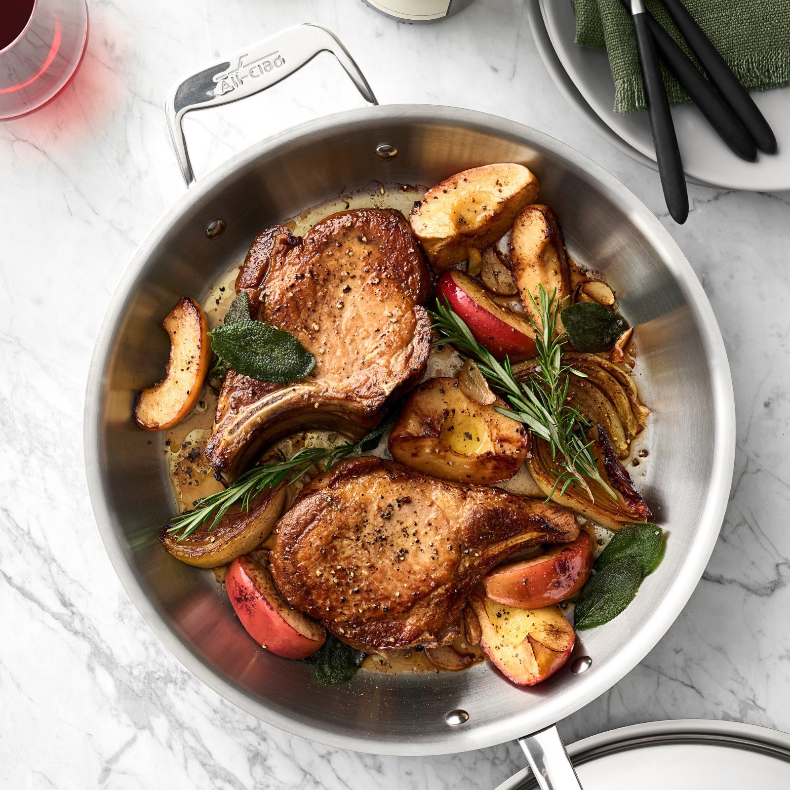 All-Clad G5 Graphite Core Stainless-Steel Fry Pans 8.5″