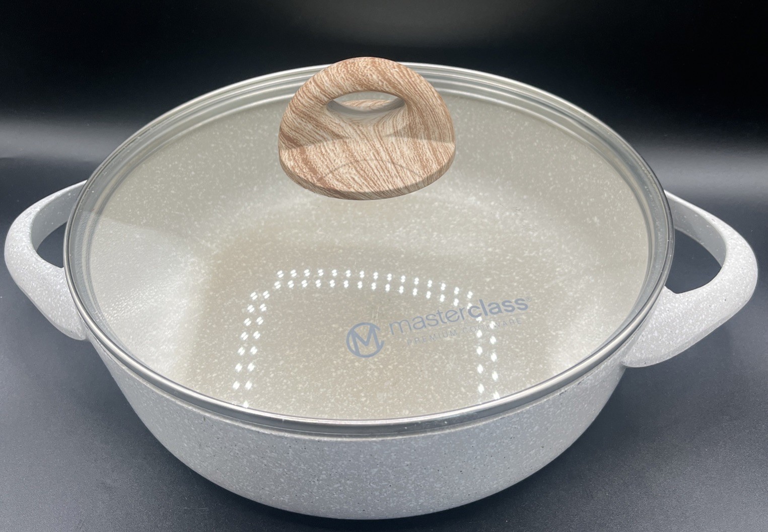Masterclass Premium Cookware Collection 10 Inch Low Casserole Pan/Pot Lid