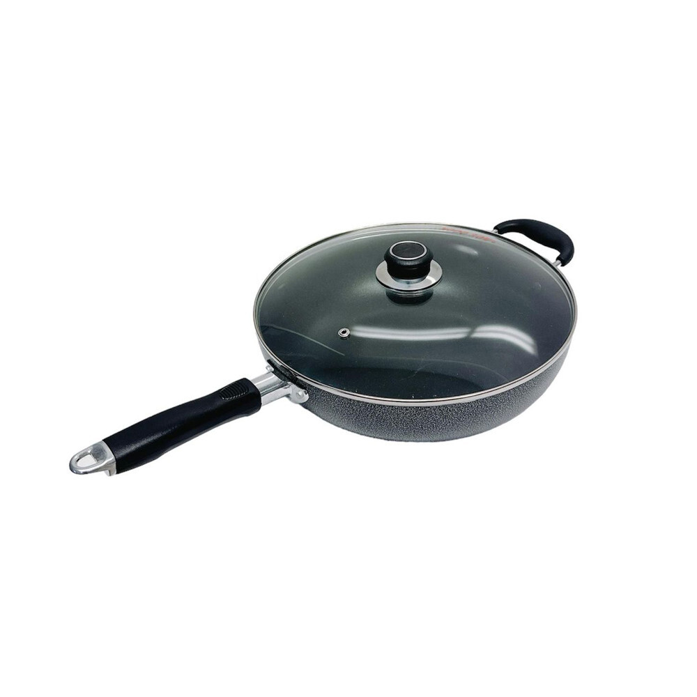 12.5″ Nonstick Wok Pan W/ Lid Deep Frying Pan W/ Handle,Skillet,Dishwasher Safe