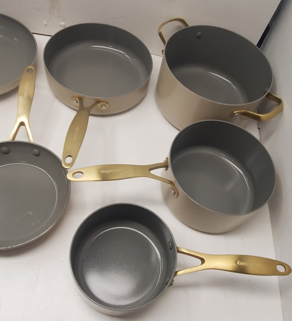 GreenPan Jewel Pro 11-Piece Cookware Set Hard Anodized Nonstick Taupe