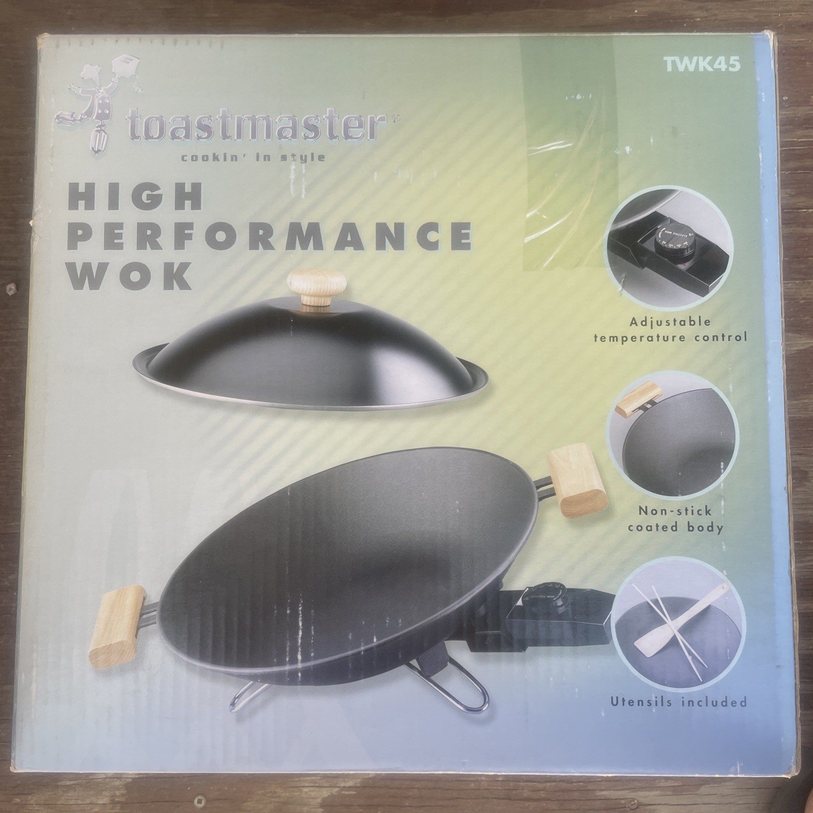 Toastmaster High Performance Electric Wok Pan Non Stick Model TWK45 W/ Box
