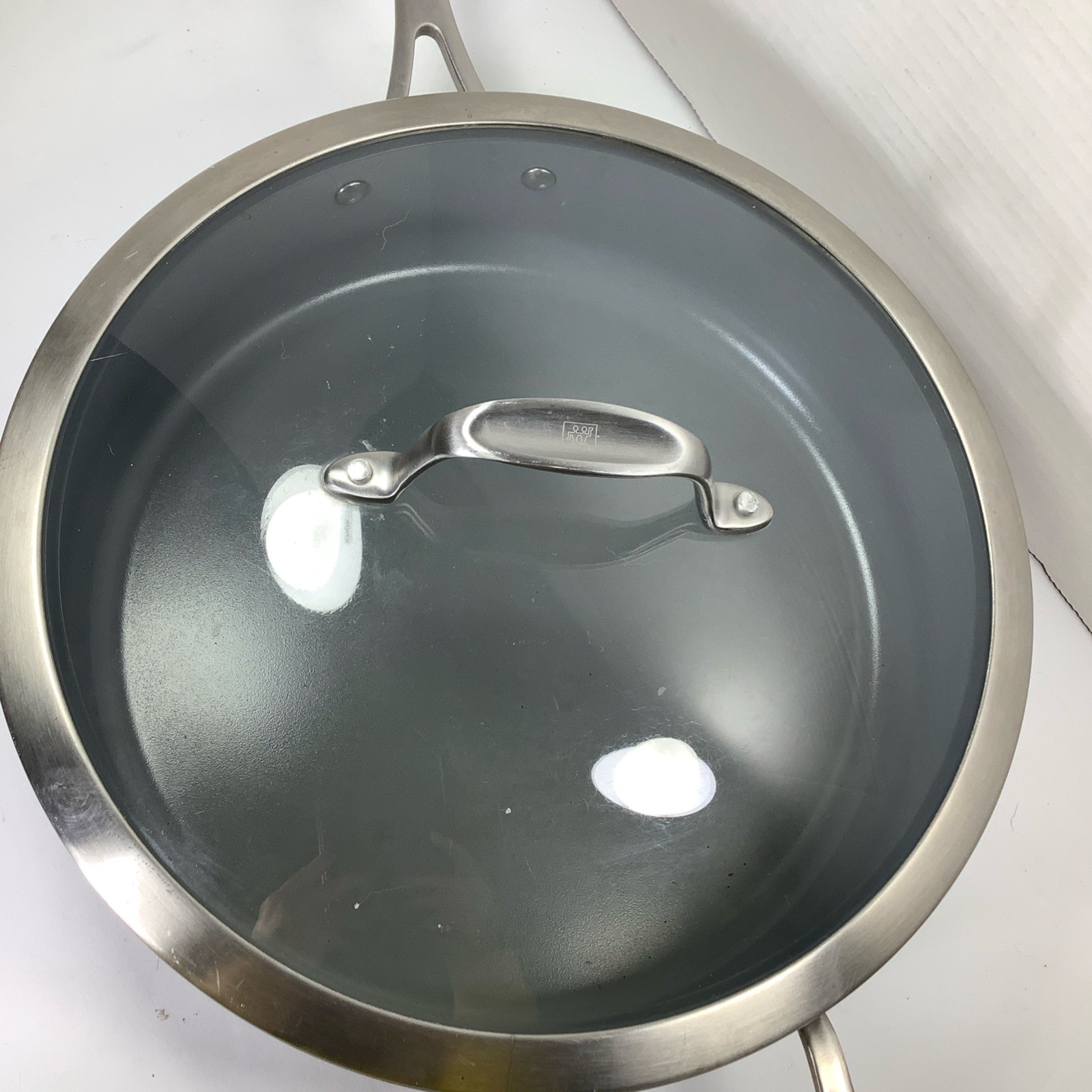 JA Henckels Non Stick 11.5 in Skillet Chicken Fryer Helper Handle Lid Saute