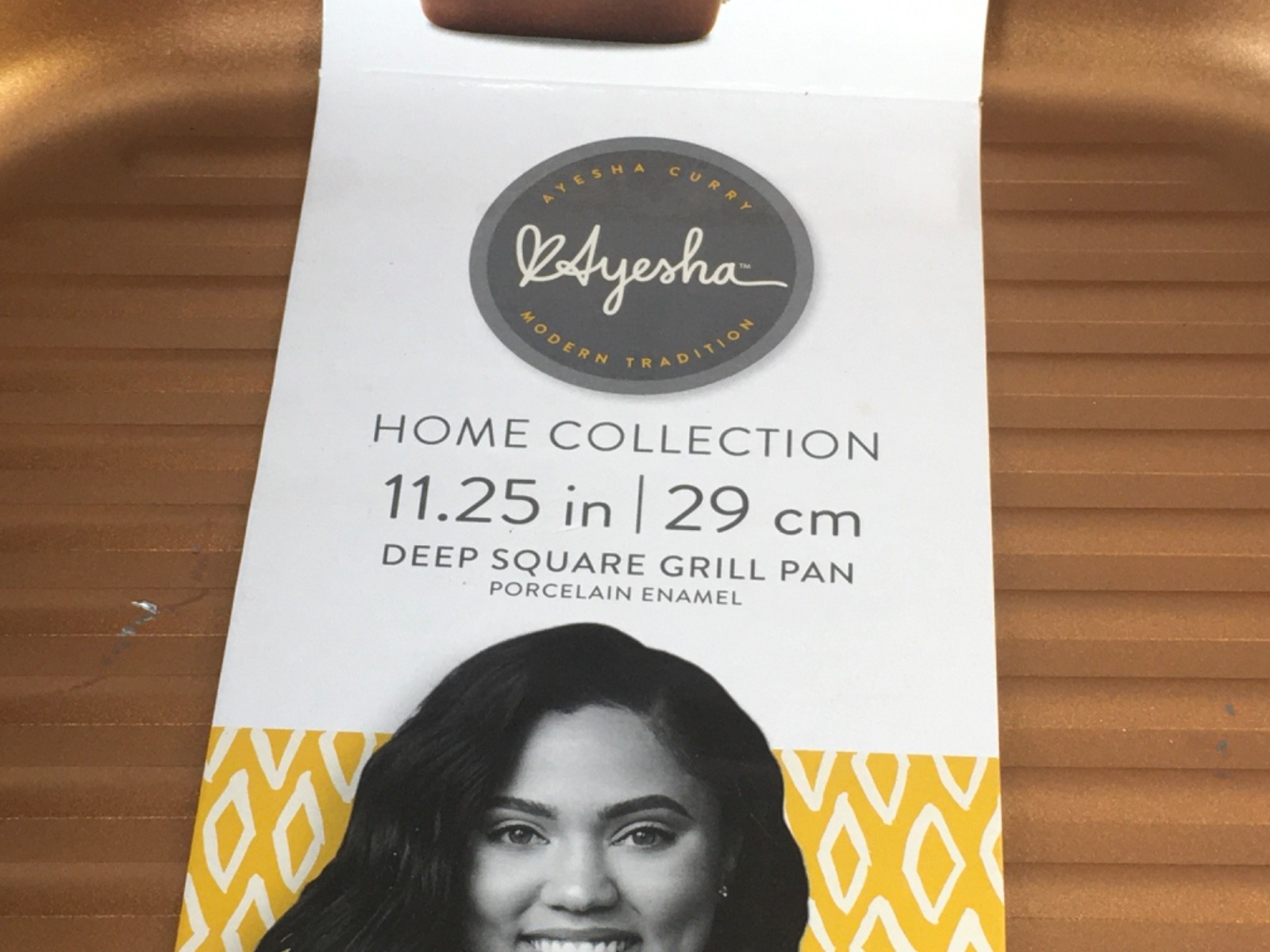 NEW Ayesha Curry 11.25” Square Grill Pan Porcelain Enamel Nonstick READ