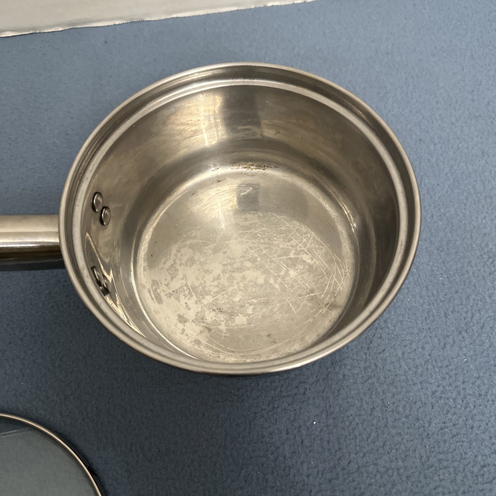 Chefmate Premium Cookware Silver 1/2 Qt Sauce Pan w/Glass Lid