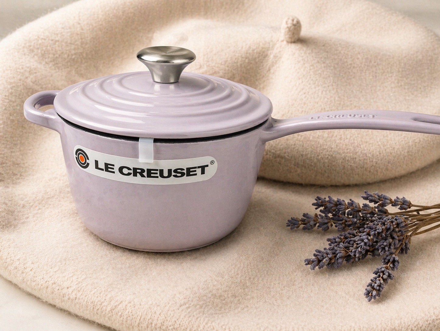 Le Creuset Signature Cast Iron Saucepan Pot Shallot 2.25 Qt # 18 France NEW Rare