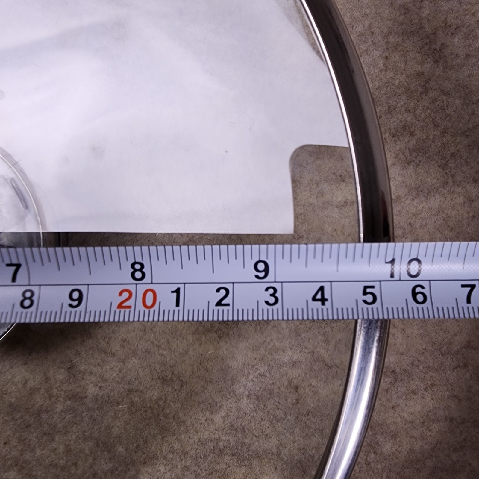 Berndes Glass Lid Round 9 3/8 Inch Stainless Steel Knob