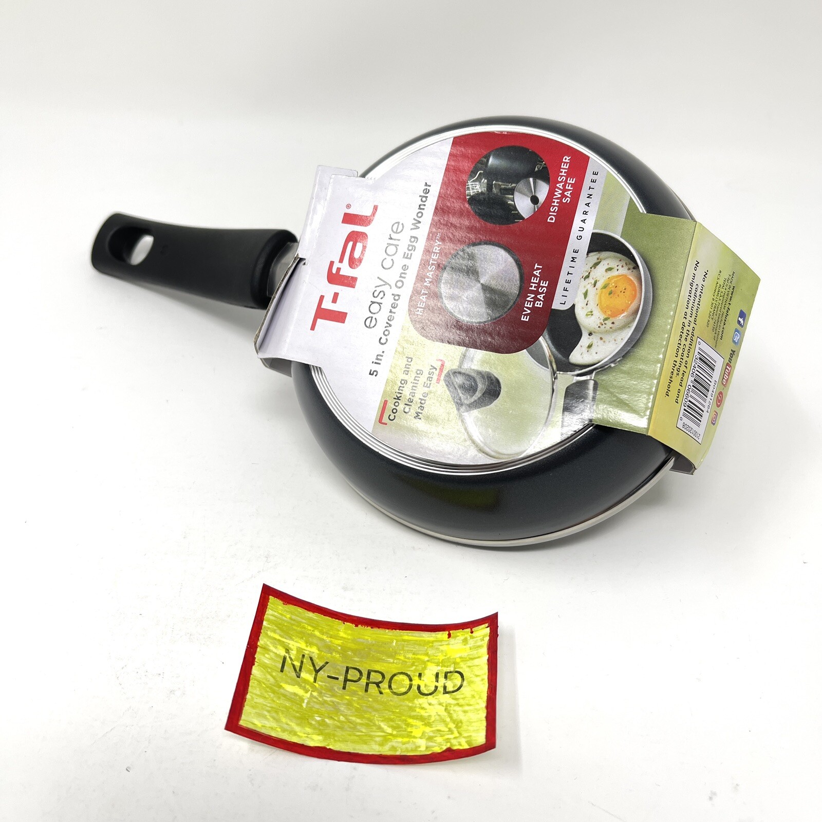 Small Frying Pan Tfal Nonstick 5 Inch With Lid Covered One Egg Pancake Black New