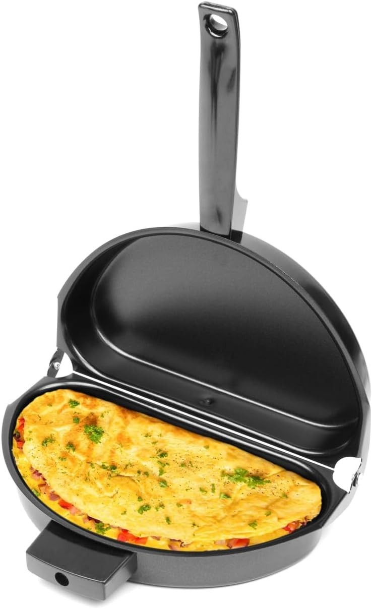 Non-Stick 8.75” Omelette Pan with Dual-Sided Design – Perfect for Home Cooks