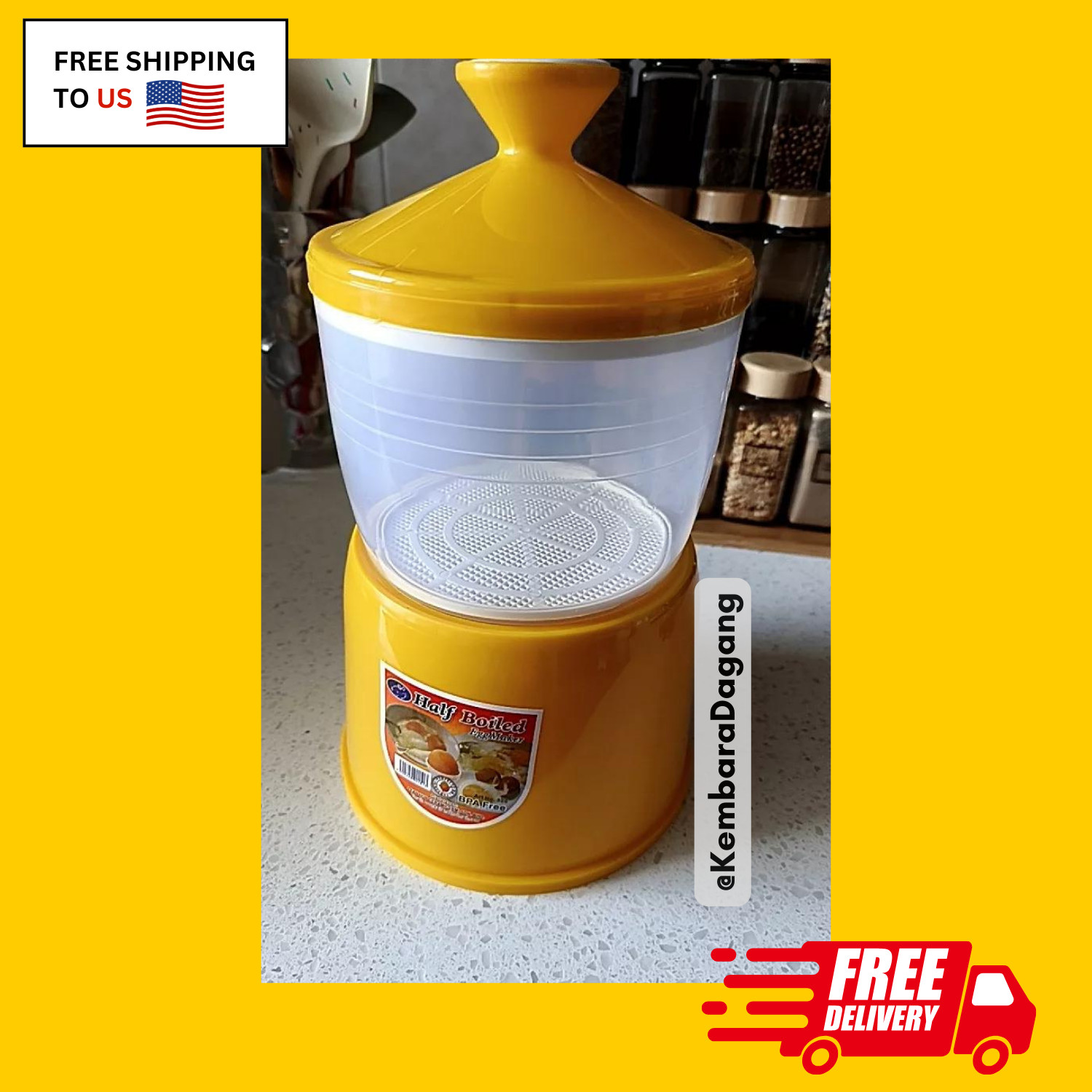 Half Boiled Egg Maker Malaysian Recipe Original Made in Malaysia Free Ship USA