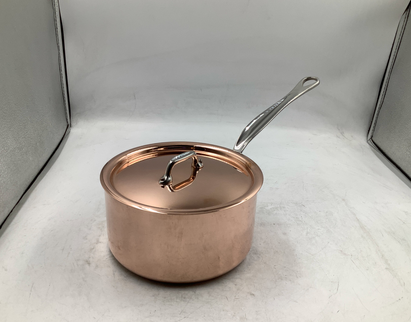 Mauviel M’Heritage 150 S Polished Copper & Stainless Steel Sauce Pan. 1.9 Qt