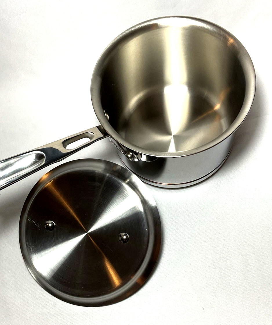 ALL-CLAD ~ Beautiful 5-Ply COPPER CORE 2 qt SAUCE PAN w/LID ~ USA