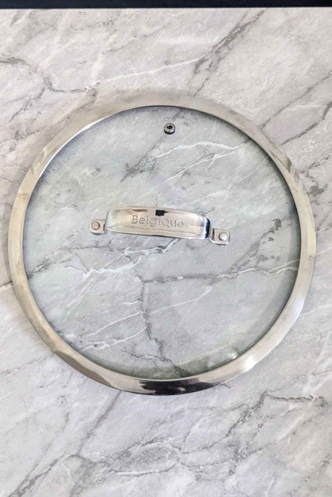 BELGIQUE Glass Pot Pan Replacement 9 1/4″ Lid Only Vented Stainless Rim