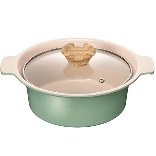 Wahei Freiz Tabletop Pot 18cm for 1-2 people Green Induction Compatible Gas