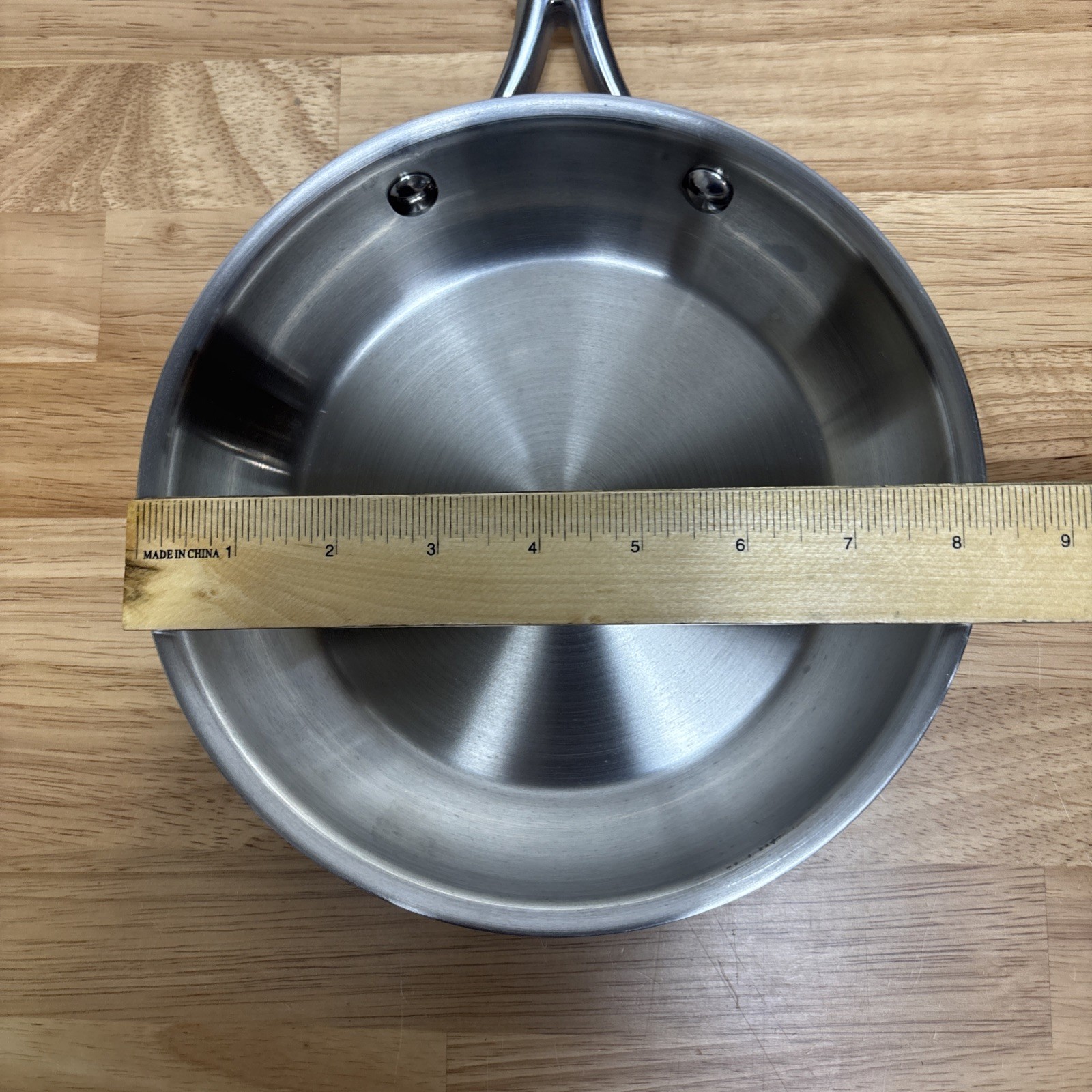 Pampered Chef 8 inch Stainless Steel 42H Skillet Frying Pan Sauté Omelet