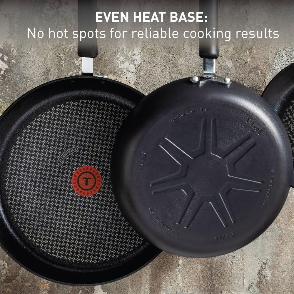 Ultimate Hard Anodized Nonstick Fry Pan Set 10 & 12 Inch Oven Broiler Safe 2 PC