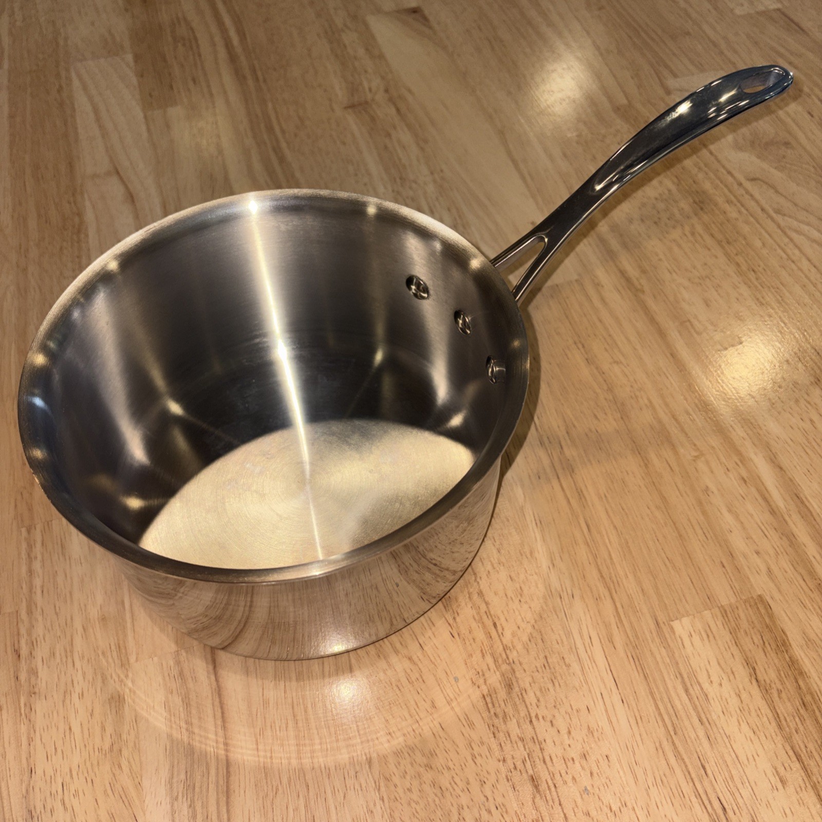 Calphalon Tri-Ply Stainless 2 Qt Saucepan 8702 Cookware Pan with Lid Used 1X EUC
