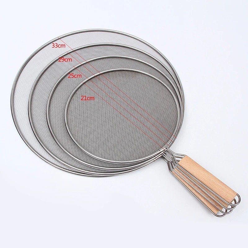 Stainless Steel Splatter Screen Frying Pan Guard – Anti Oil Splash Grease Screen
