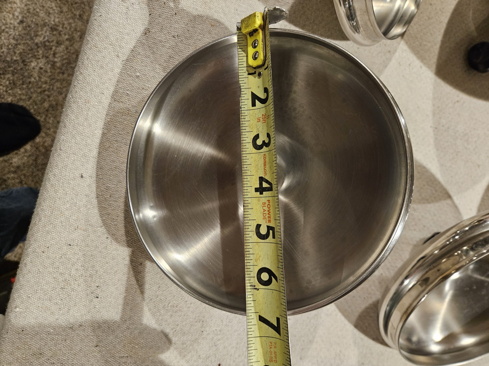 Farberware Vintage Aluminum Clad Stainless Steel Pan and 4 Lids Various Sizes