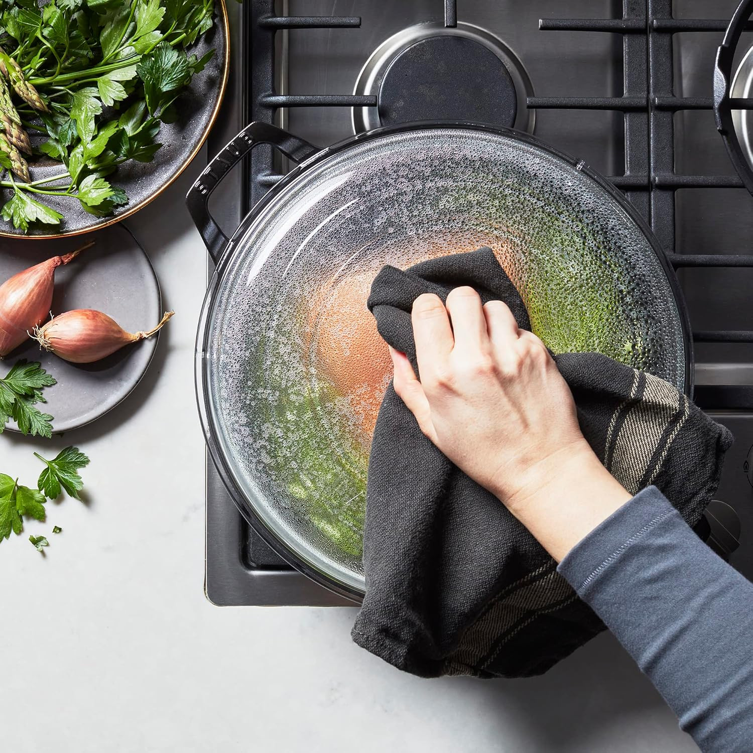 Cast Iron Braiser w/ Glass Lid, Dutch Oven, 3.5-Qt, Serves 3-4, Matte Black