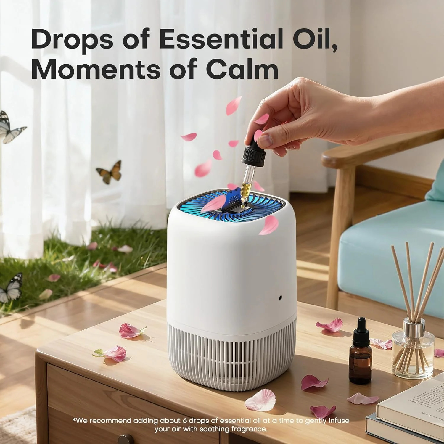 Air Purifiers for Home with H13 True HEPA Filter Up to 1076 Ft² for Pet Hair,