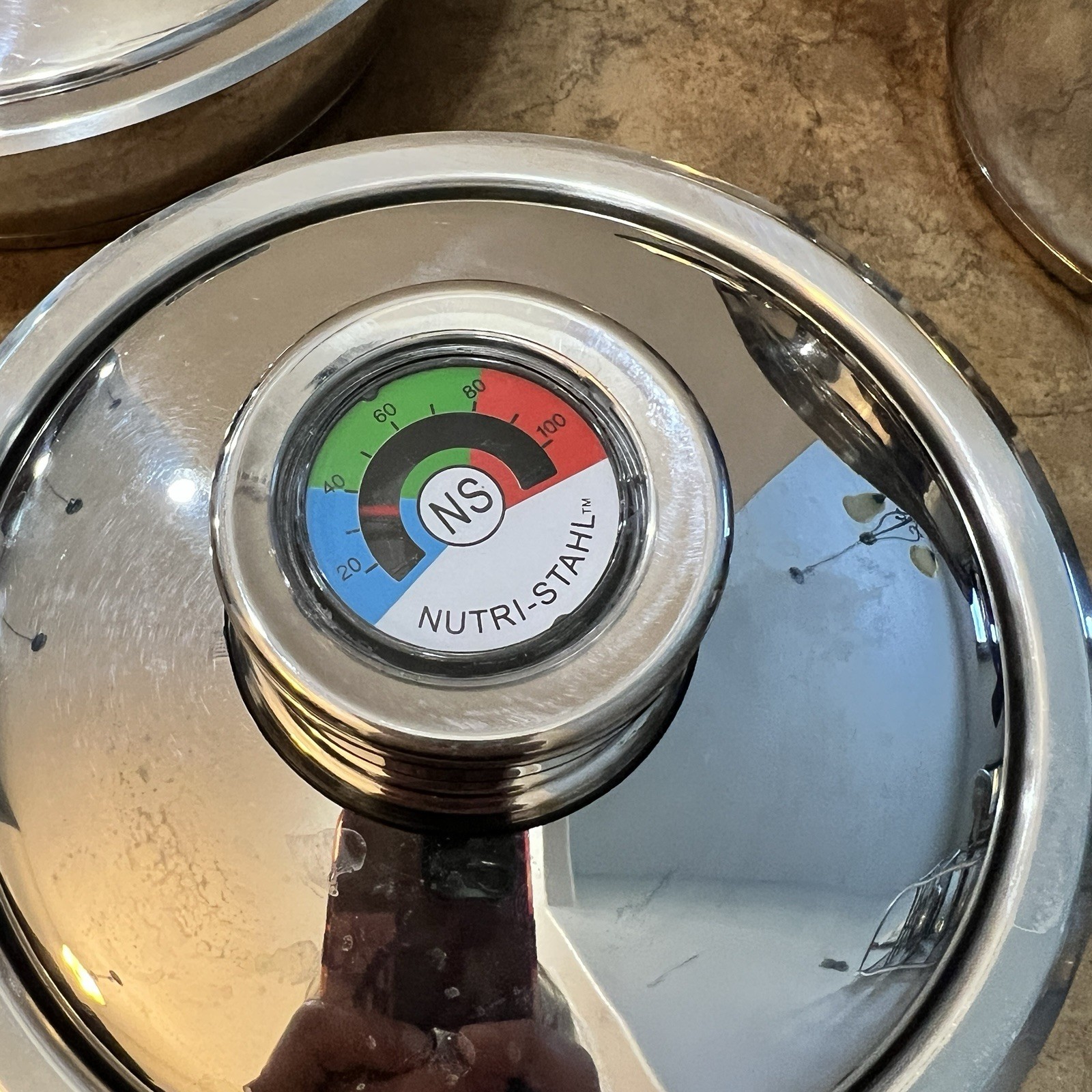 7 Piece Set Nutri Stahl Rainbow stainless Cookware Saucepan Stock Pots W/lids