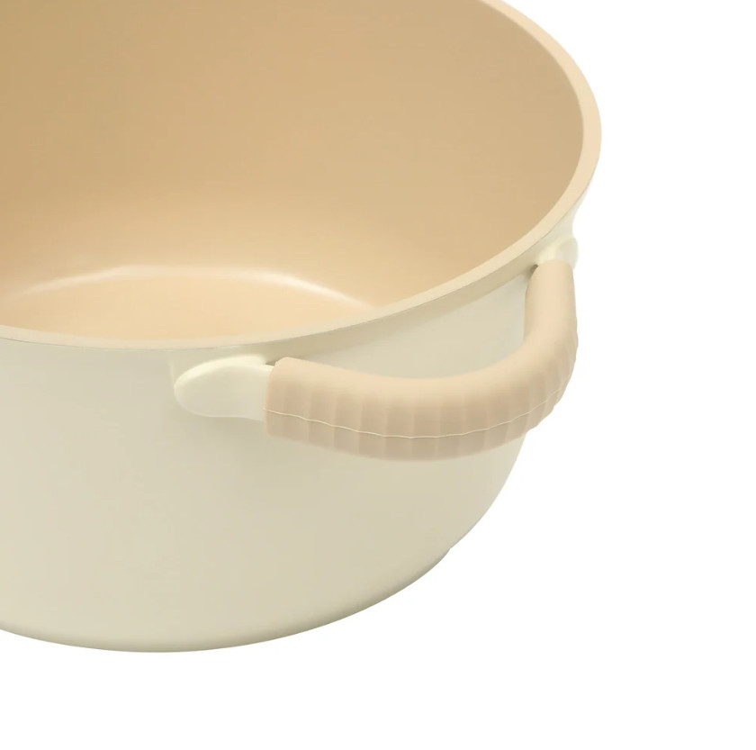 13-Piece Cast Aluminum Ceramic Nonstick Cookware Set with Utensils White
