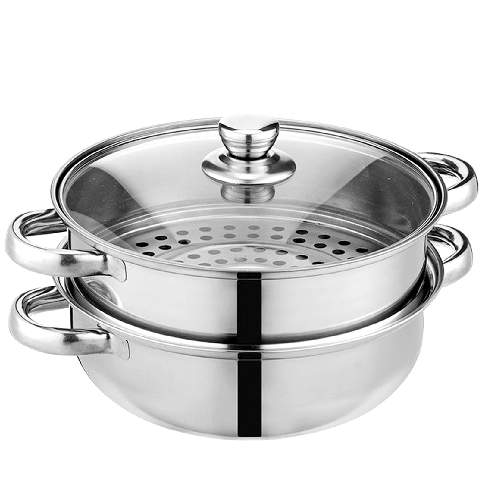 Steamer Pot for Cooking Large Capacity 11.8 inch Steamer Pot, 2-tier Multipur…