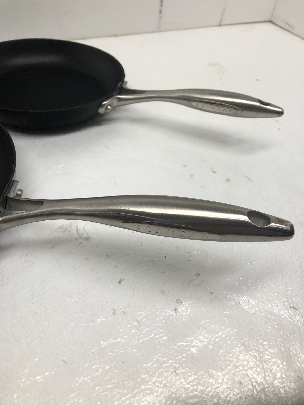 Scanpan Set 2 Ceramic Titanium Cookware Pans J/E 9.5” & 8” Denmark Free Shipping