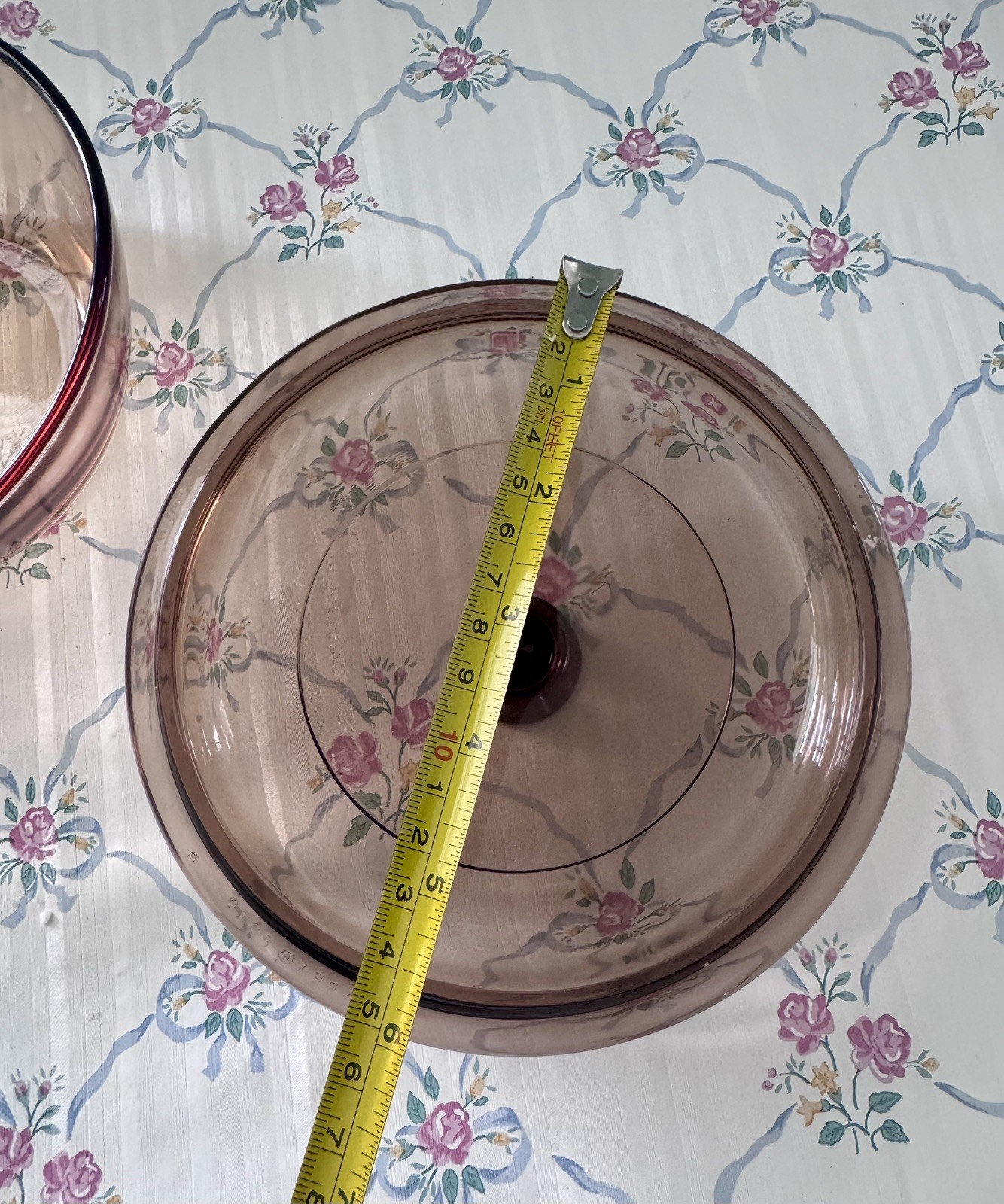 Vtg Visionware Skillet Corning Amber 5.5″ Fry Pan w/ Pyrex Lid USA