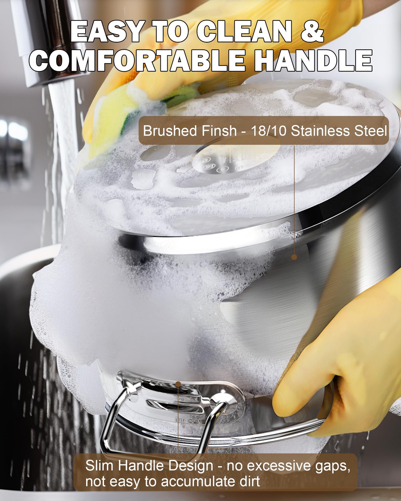 Cooks Standard 02616 Professional Grade Lid 30 Quart Stainless Steel Stockpot, S
