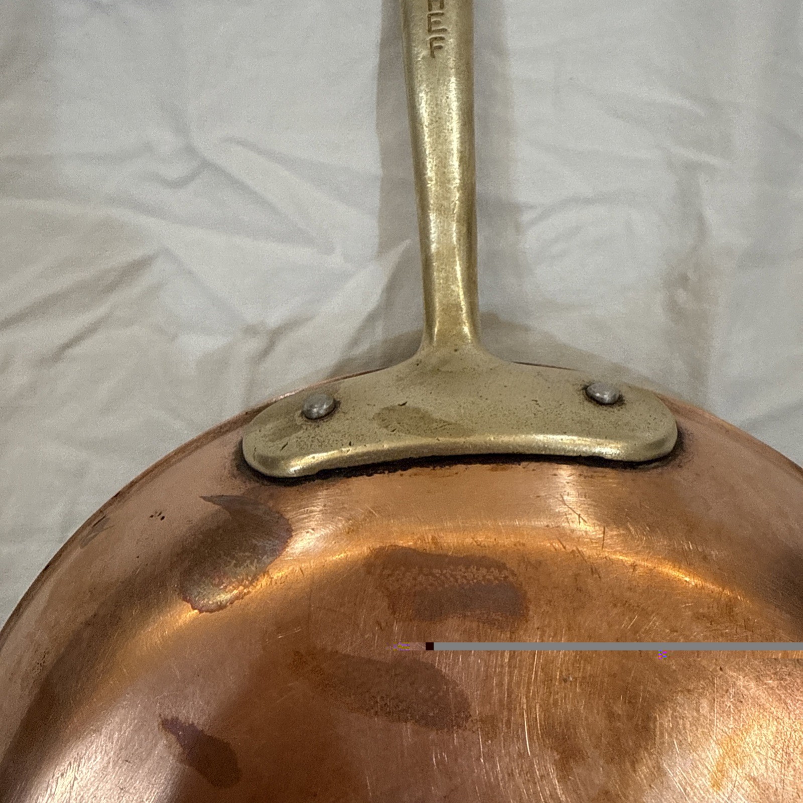 Vtg All-Clad Cop R Chef 12″ Frying pan Cop*r*Chef copper, SS, brass USA Nice!!