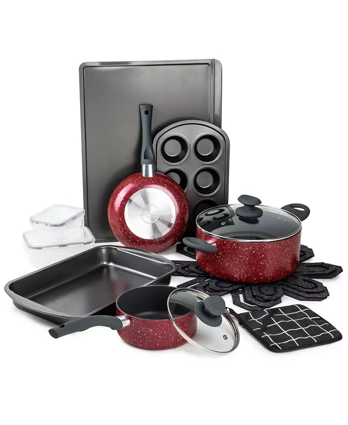 Brooklyn Steel Co. Venus Nonstick Aluminum 16-Pc. Cookware Set