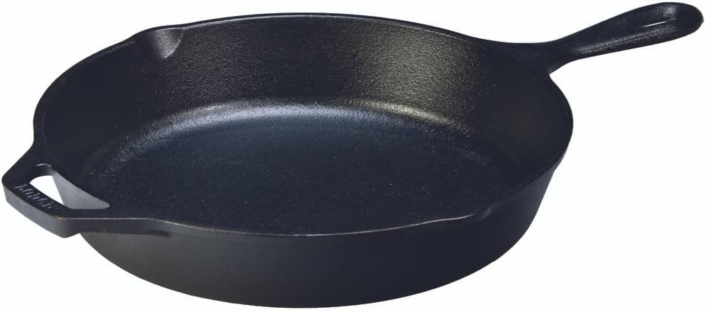 Lodge Seasoned Cast Iron Skillet PFAS-Free Non-Toxic Cookware 12 Inches