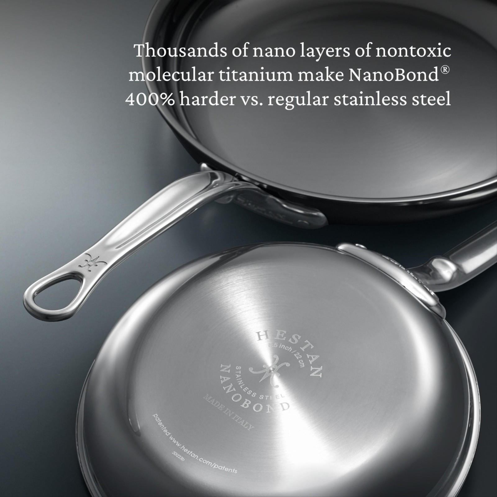 NEW Hestan NanoBond Titanium Stainless Steel Skillet Fry Pan 8.5″ -NO IMPORT FEE