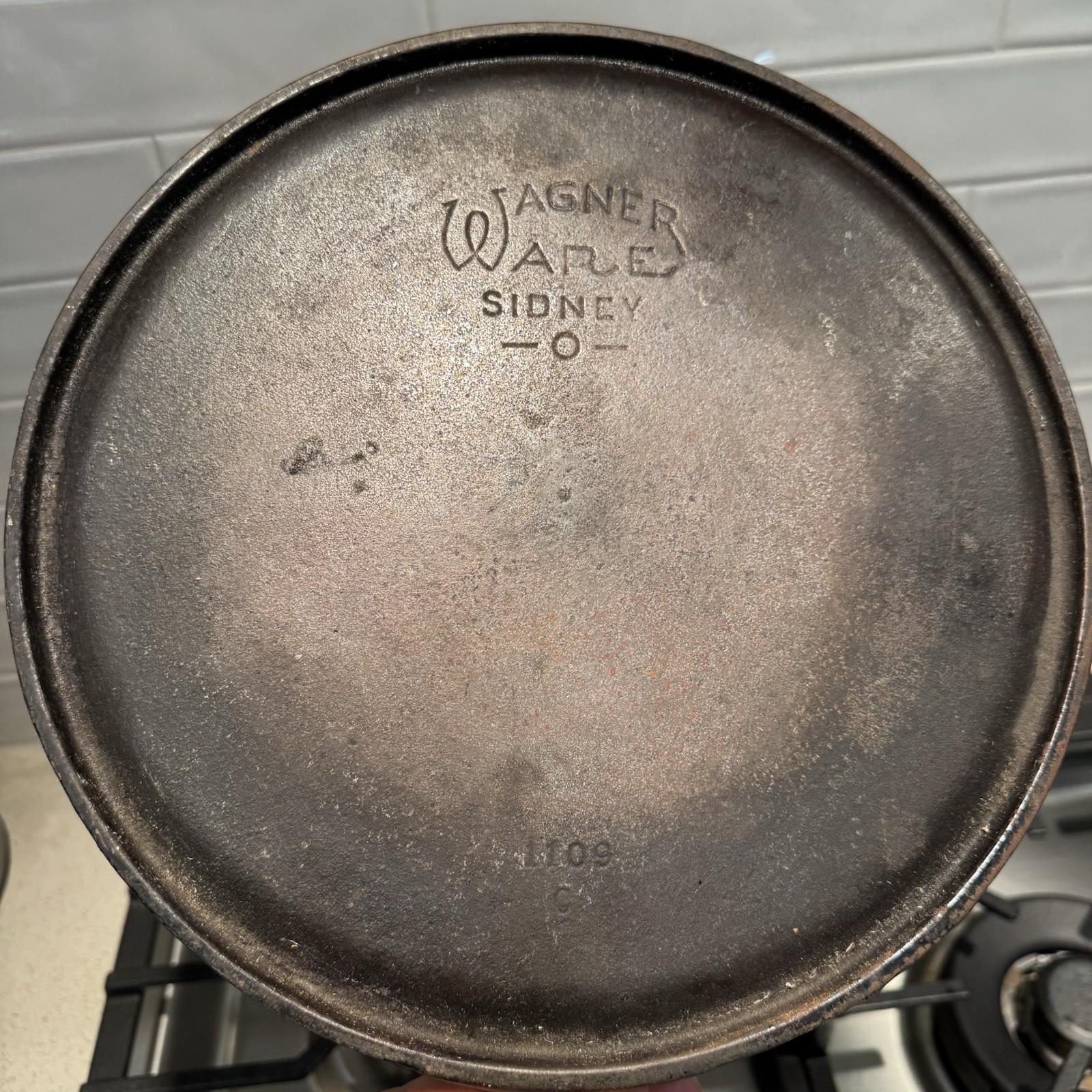 Vintage Wagner Ware Sidney O Cast Iron Round Griddle Pan 1109C 10″