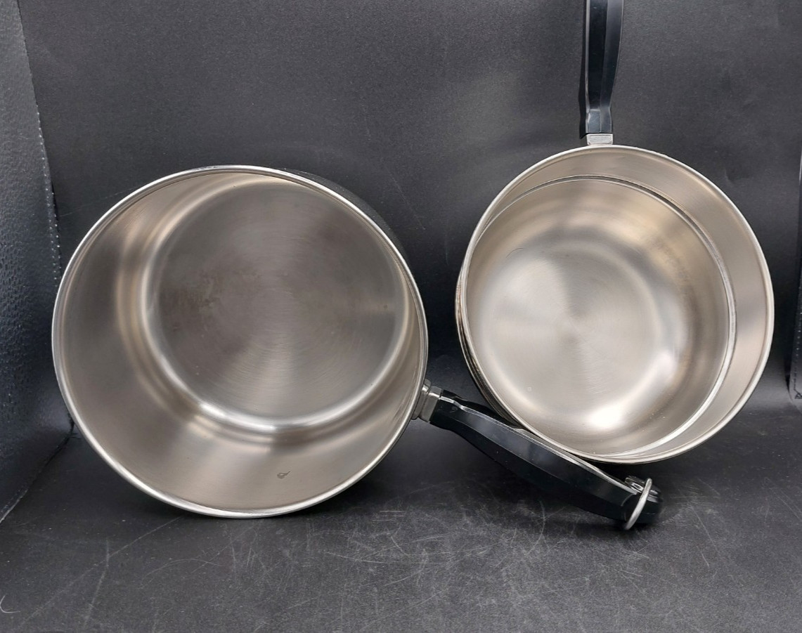 Vintage Farberware 2.5 Quart Double Boiler (Stainless Steel) Saucepan With Lid