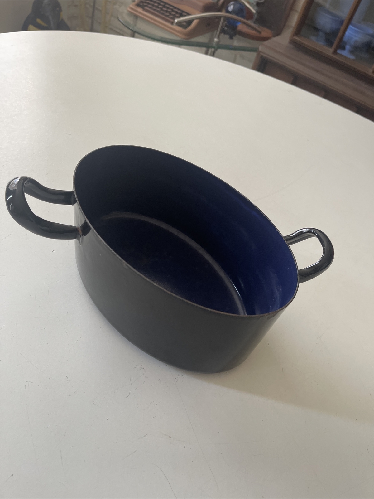 Stahltopt Nahrath Stahl Oval Roaster Pan Enamelware Blue 1057 MCM