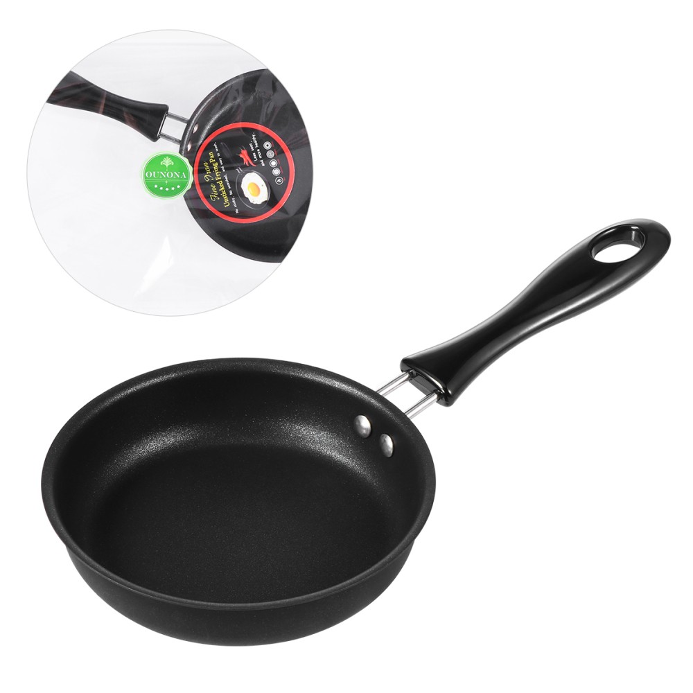 1Pcs Reusable Non-Stick Egg Frying Pan Black Mini Omelette Cooking Pan