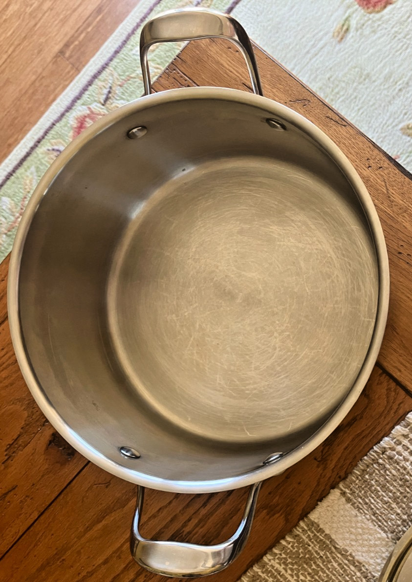 Kenmore Elite 3 Ply Cladded Stainless Steel Stock Pot 6 QT Induction Suitable