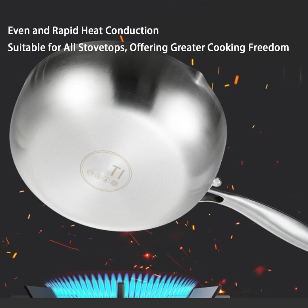 Multifunctional Titanium Hammered Non-Stick Pan, Scratch-Resistant, 7.08in, Dual