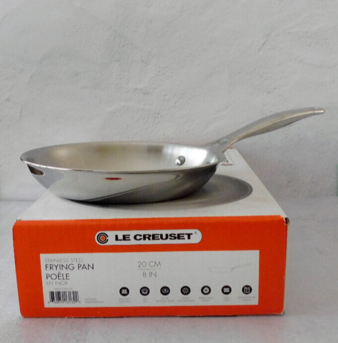 Le Creuset Signature Stainless Steel Fry Pan 8-Inch – NEW