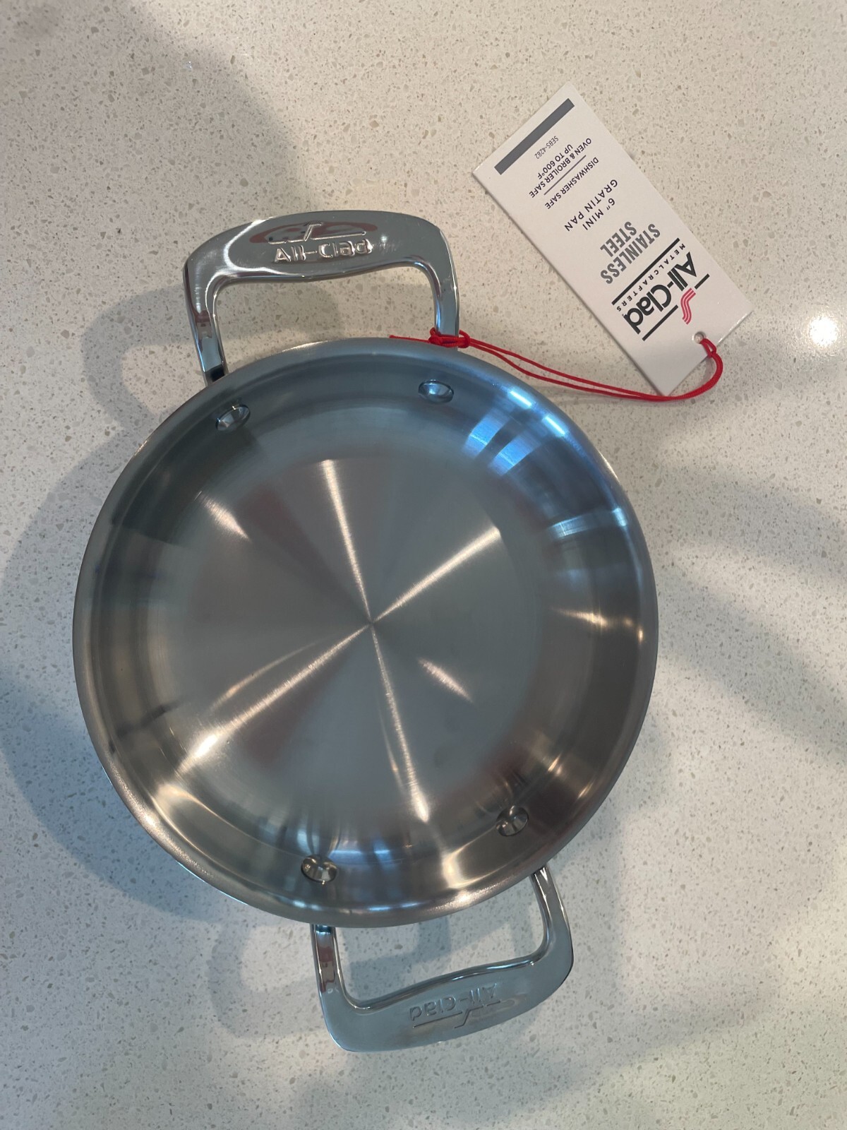 Brand New All-Clad Set – 8″ D5 Skillet, 7″ Oval Baker and 6″ Mini Gratin Pan
