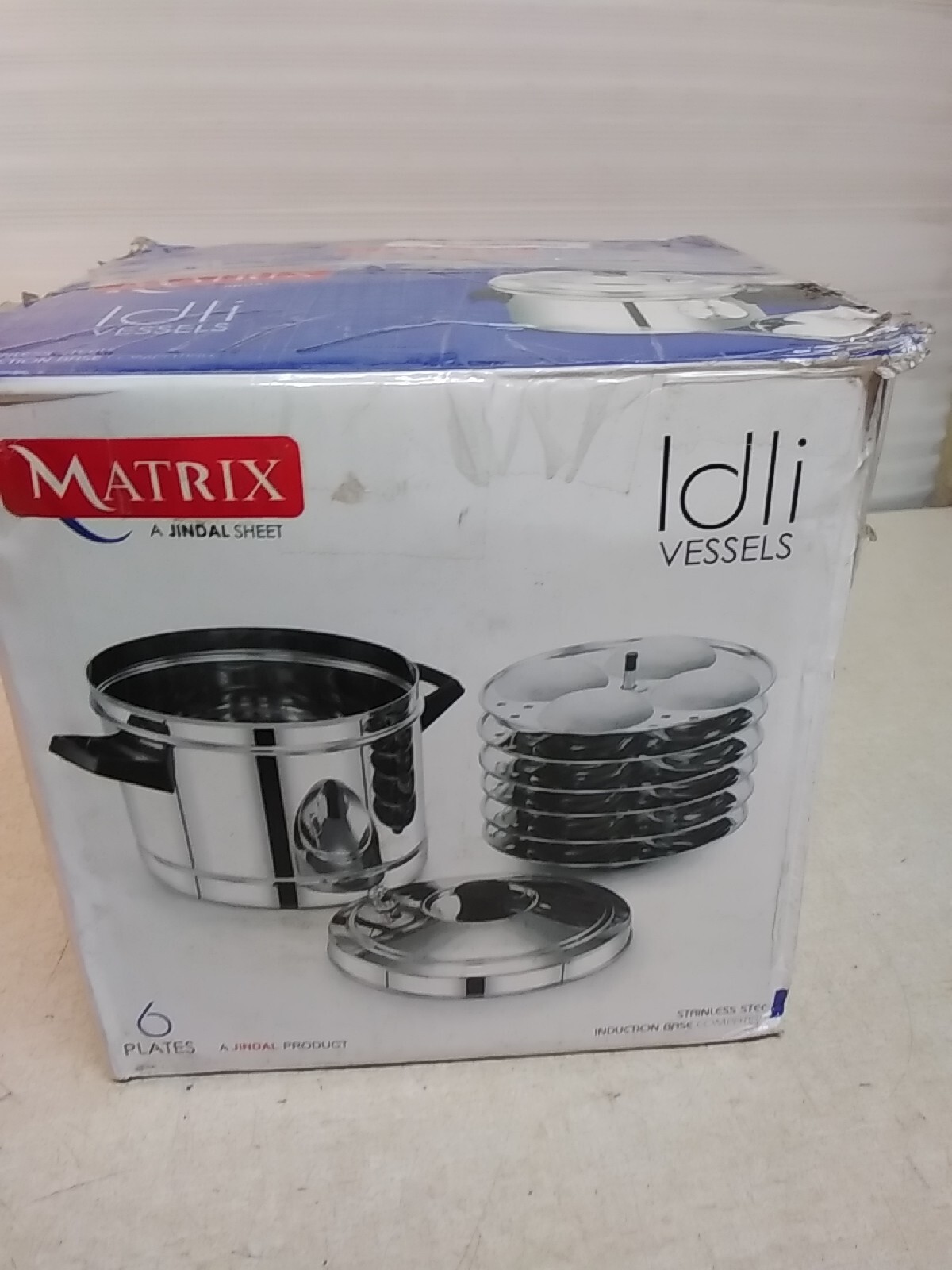 Idli Vessels Steamer 6 Plates Stainless Steel Induction Base Compatible