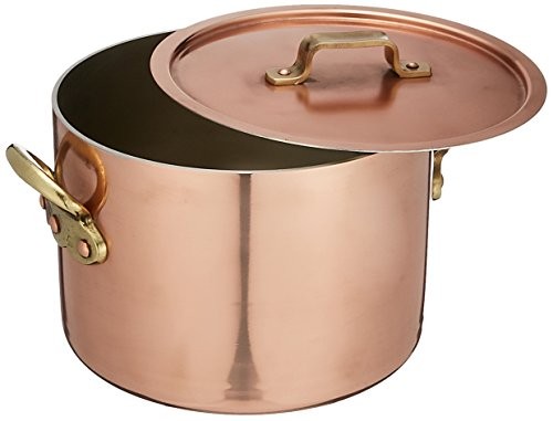 TKG SA Etoile Copper Stock Pot 21cm 5.1L Tin Lined AHV05021 Made in Japan NEW FS