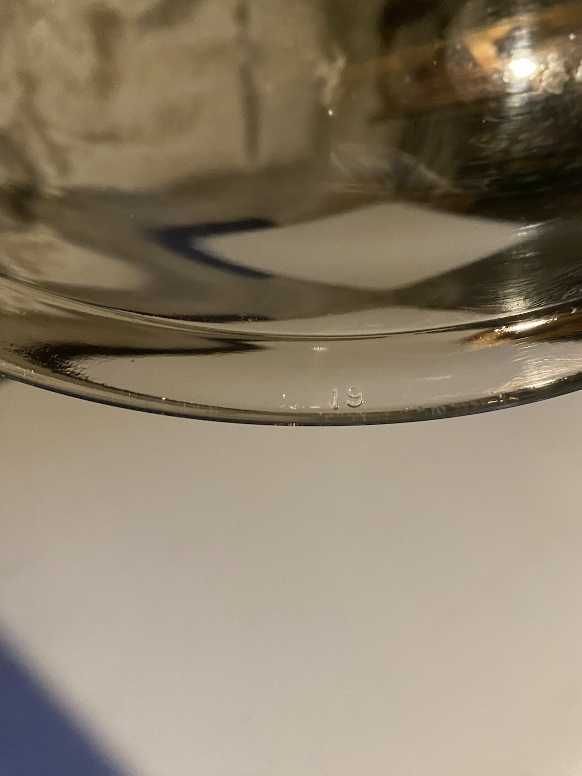 Clear Glass Lid Vintage #19 Replacement 10 inches Across & Marked USA